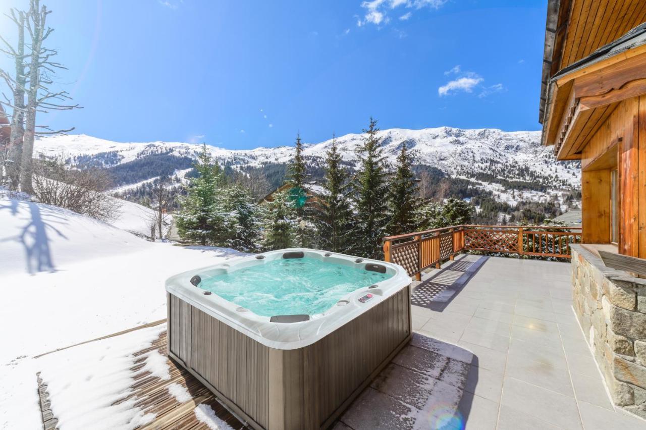Chalet Himalaya , 10 Person Chalet With 5 Ensuite Bedrooms And Outdoor Jacuzzi In Meribel Centre Exterior foto